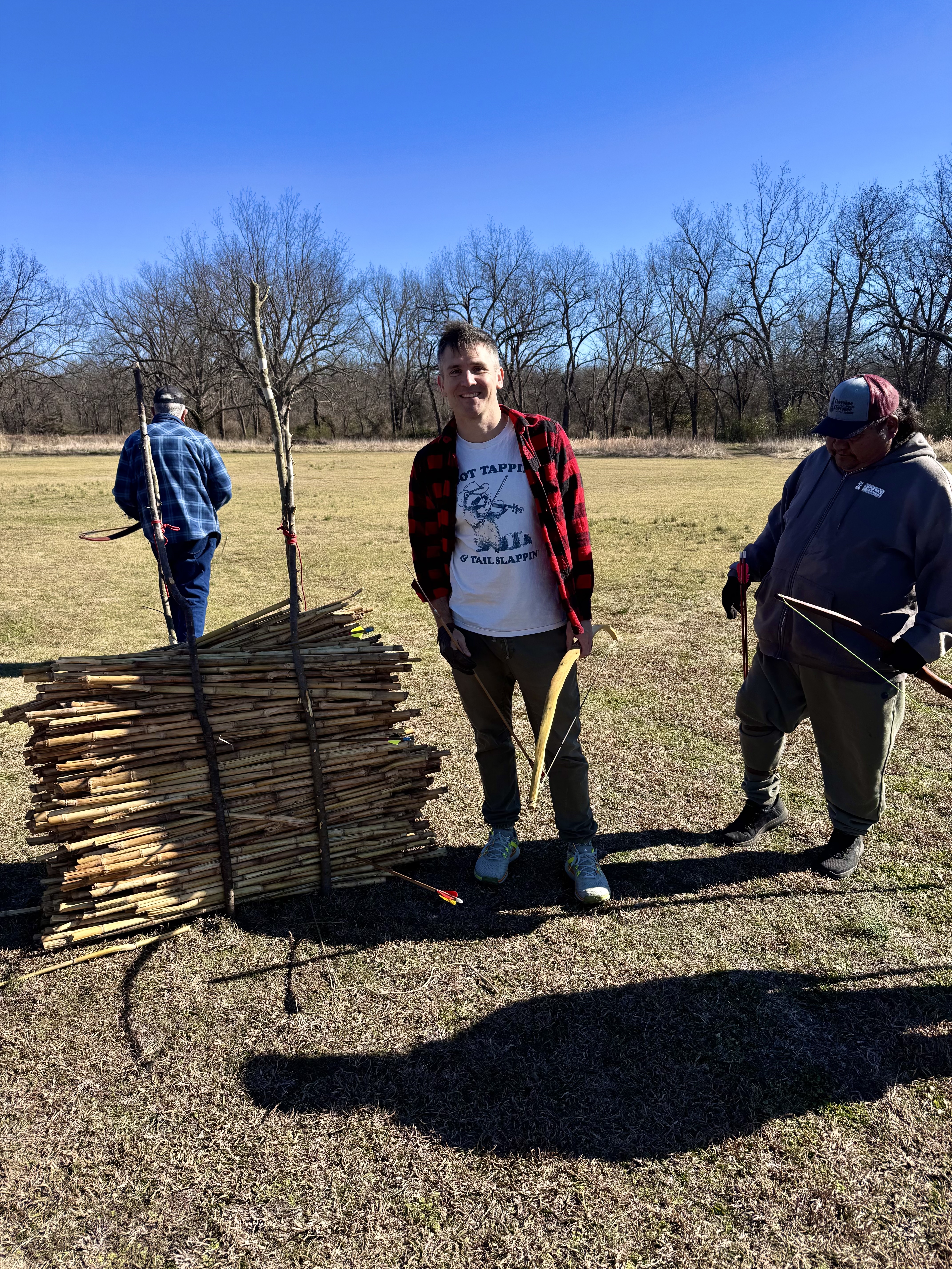 At a cornstalk shoot in Tahlequah, January 2026